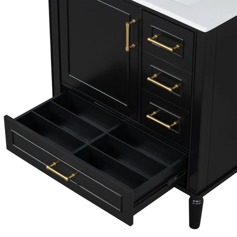 Traditional Bathroom Vanity Set With Soft Close Doors