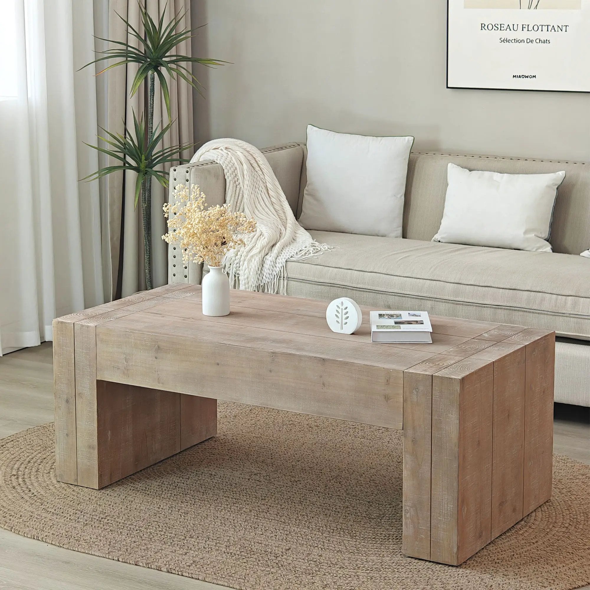 Minimalist Rectangular Center Table For Living Room by HouseOfZazla