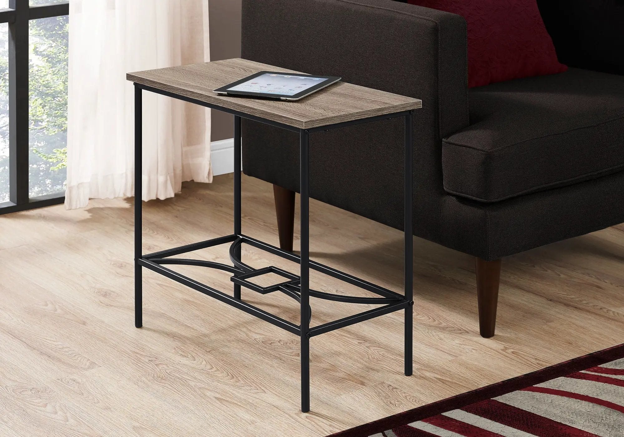 Accent Side Table, Narrow, Small, 2 Tier, Elegant Design by Unique Piece Furniture