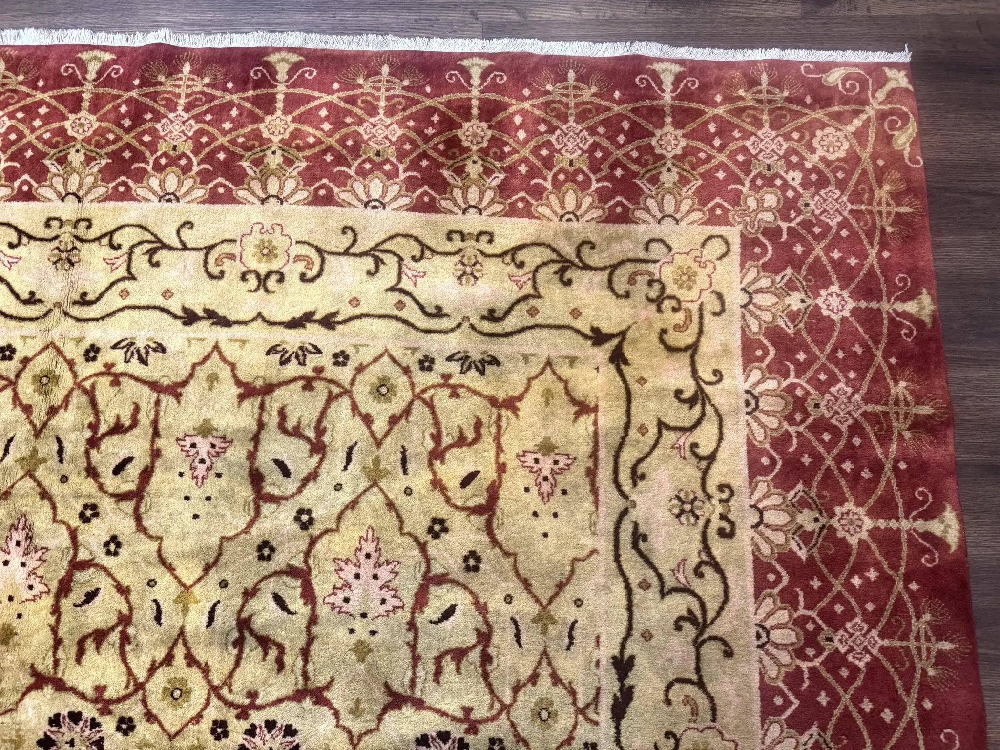 Pak Persian Rug 8x10, Allover Pattern, Gold-Tan, Fine 200 KPSI by Jewel Rugs
