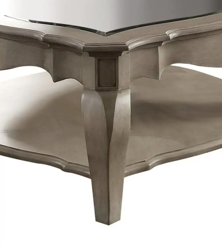 Chelmsford Clear Glass Coffee Table - Taupe by HouseOfZazla