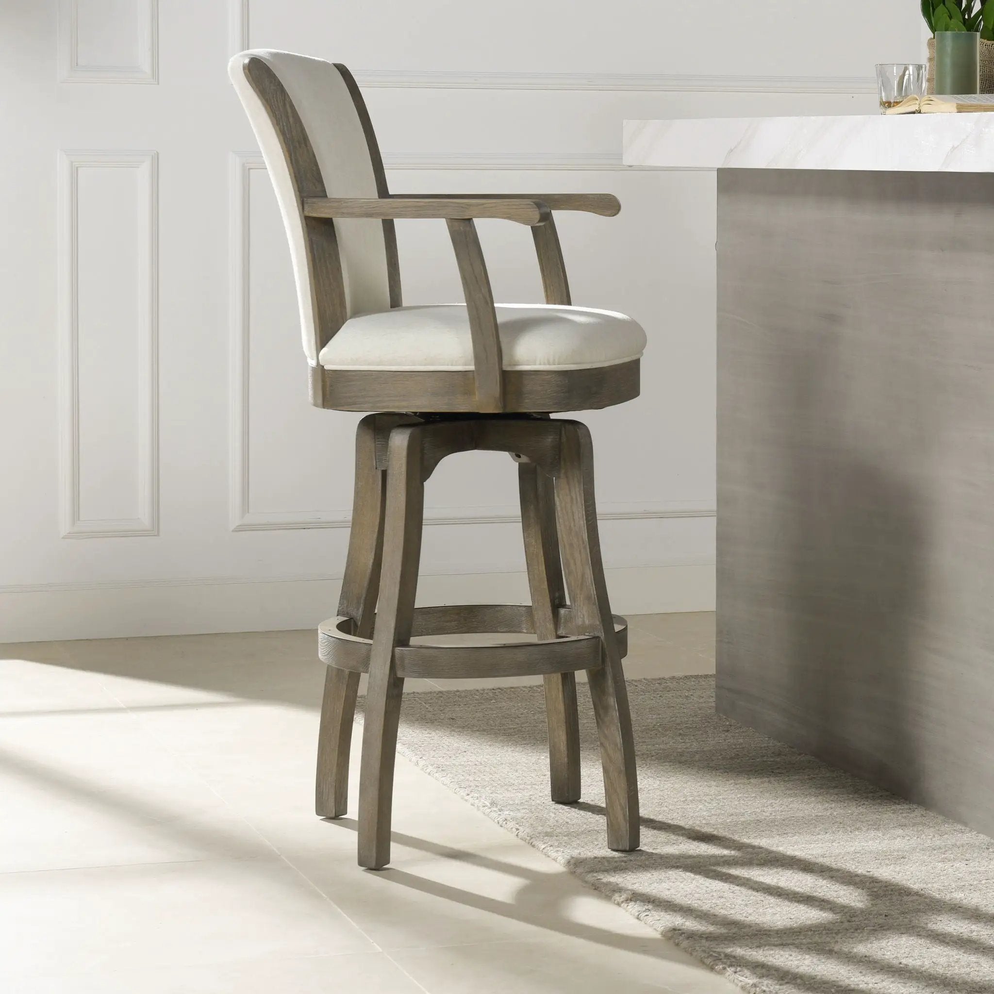 Williams - Swivel Bar Stool With Armrests by Unique Piece Furniture