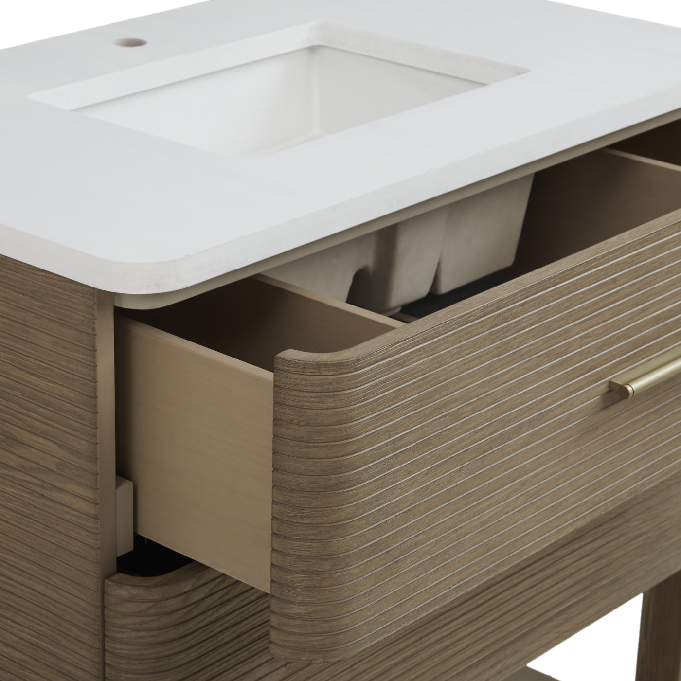 James Martin Lucian 36" Single Bathroom Vanity, Pebble Oak, view 28