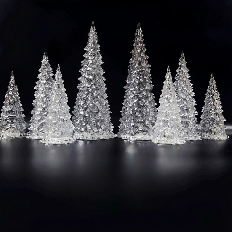 Acrylic Christmas Decor Set of 3 with String Lights by House Of Avana