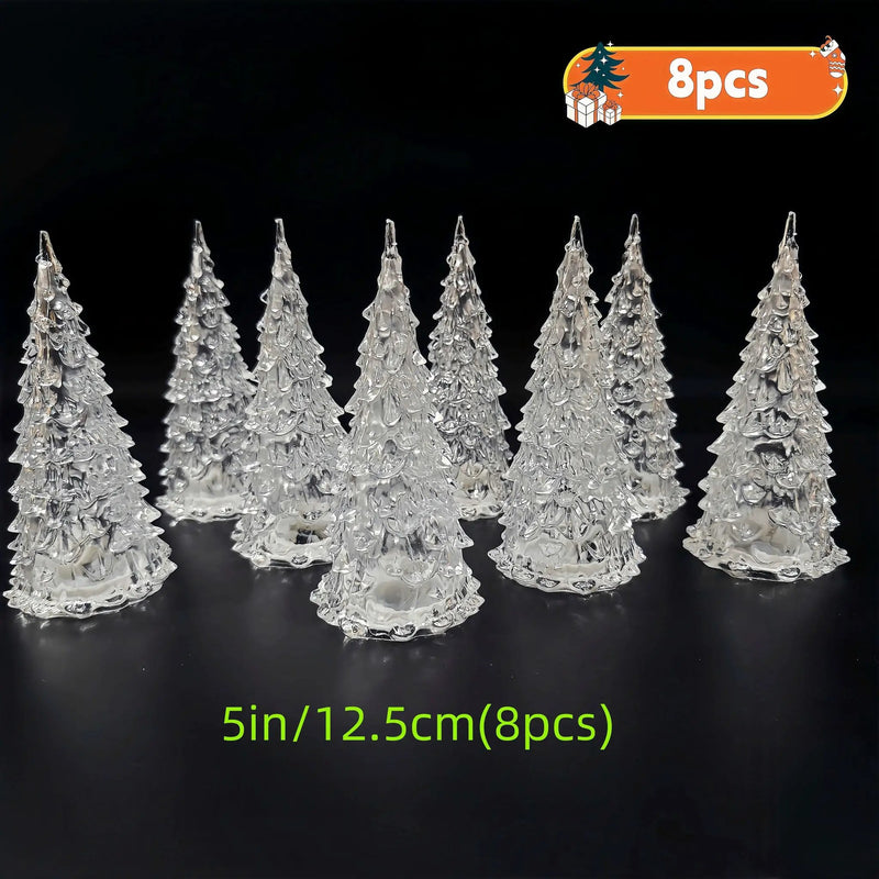 Acrylic Christmas Decor Set of 3 with String Lights by House Of Avana
