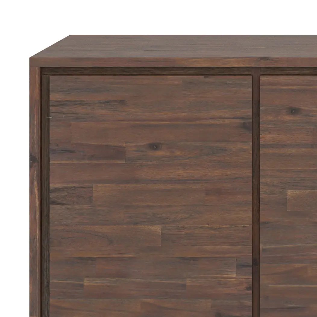Lowry - Large 4 Door Sideboard Buffet - Distressed Charcoal Brown by Unique Piece Furniture