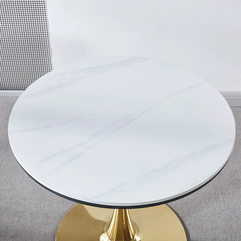 Tulip Table Mid-Century Dining Table With Round Table Top, Pedestal Dining Table, End Table Leisure Coffee Table by Unique Piece Furniture