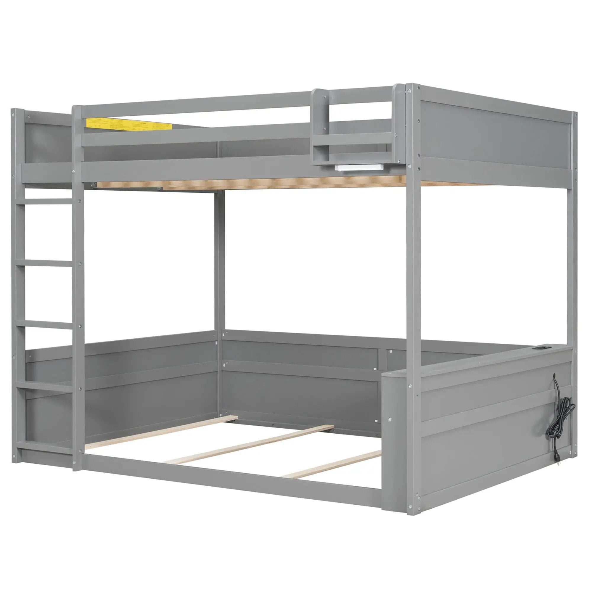 Bunk Bed With Built In Shelves, Storage Box, LED Light And USB Charging Station by Unique Piece Furniture