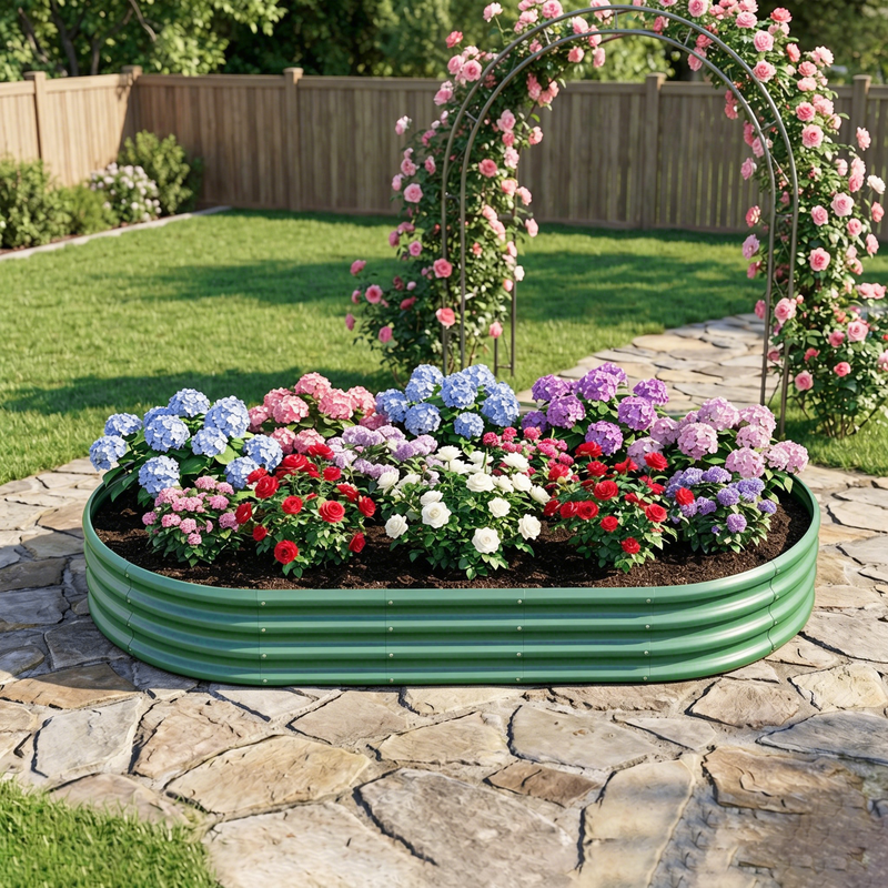 Galvanized Raised Garden Bed 8x4x1ft