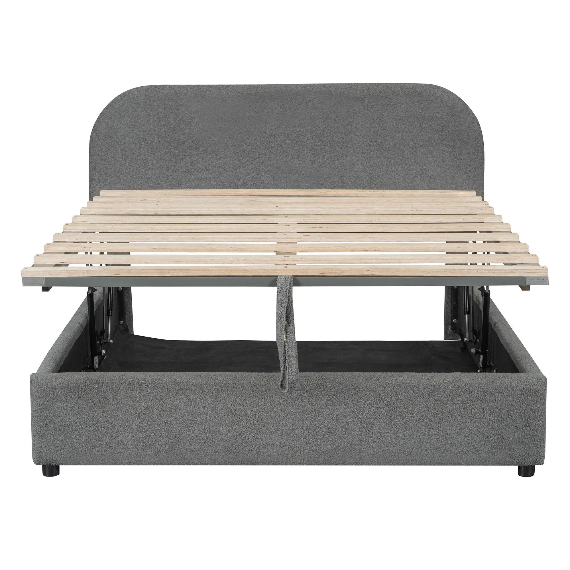 Upholstered Platform Bed With Hydraulic Storage System by HouseOfZazla