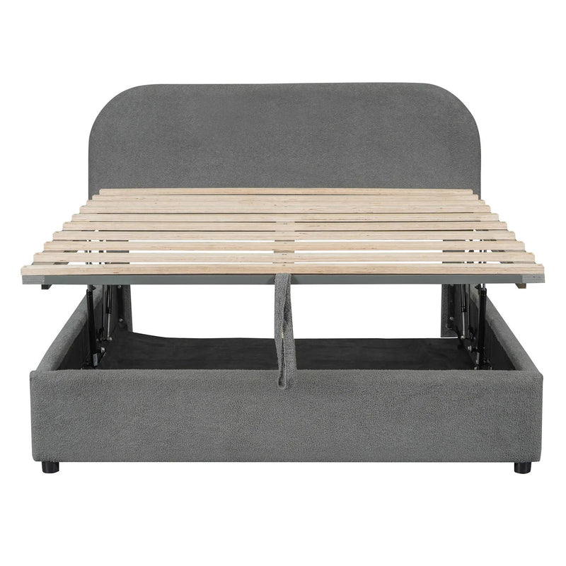 Upholstered Platform Bed With Hydraulic Storage System by HouseOfZazla