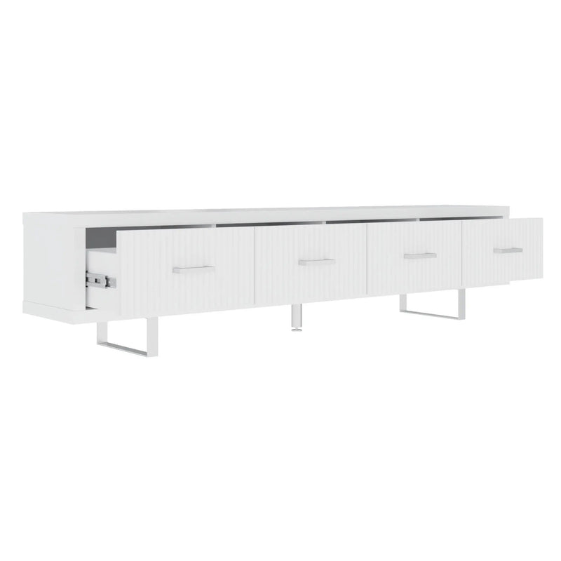 TV Stand With Slatted Drawers