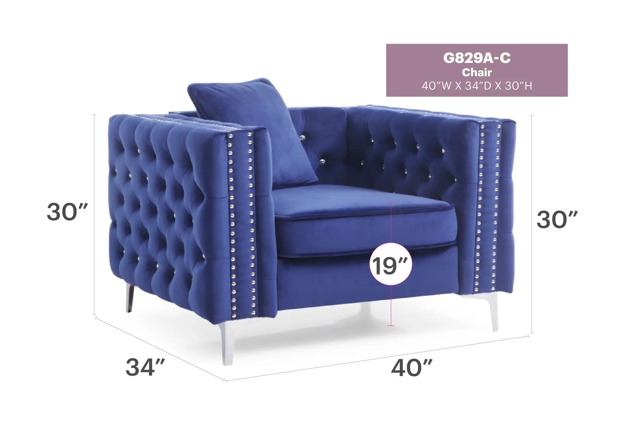 Tufted Design Chair by Unique Piece Furniture