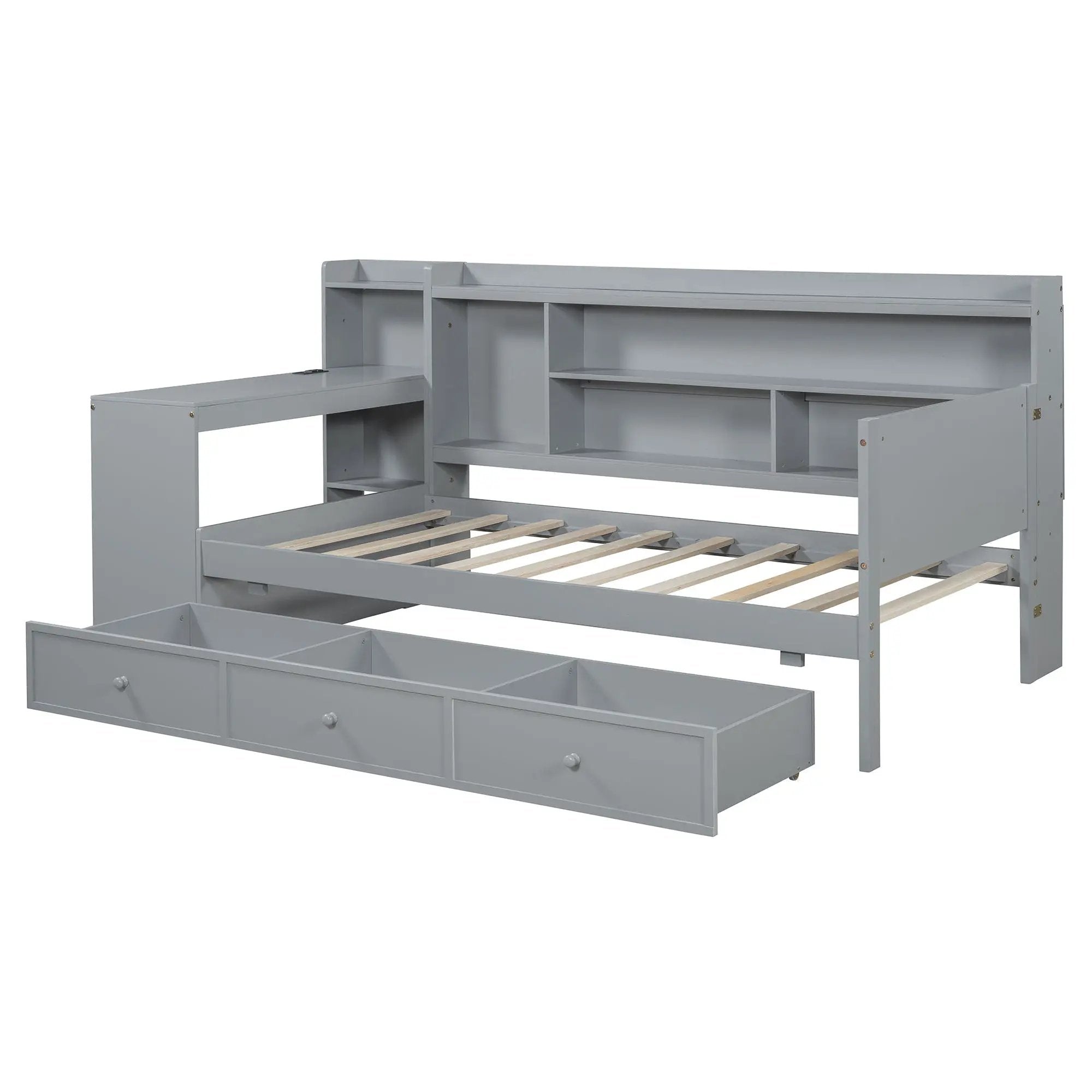 Daybed With 3 Drawers USB Ports And Desk by HouseOfZazla
