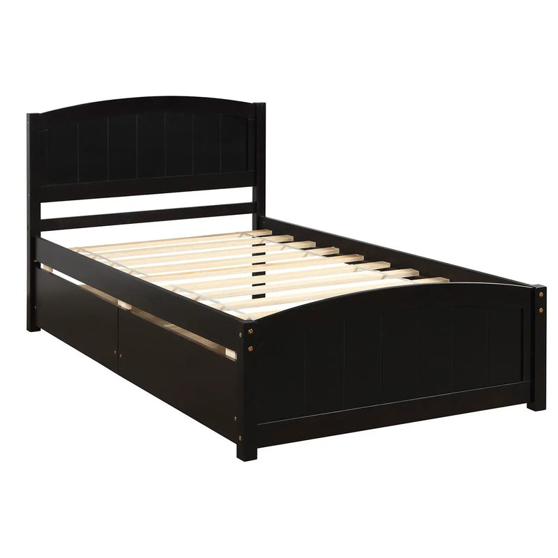 Platform Bed & Headboard, Footboard And Wood Slat Support by HouseOfZazla