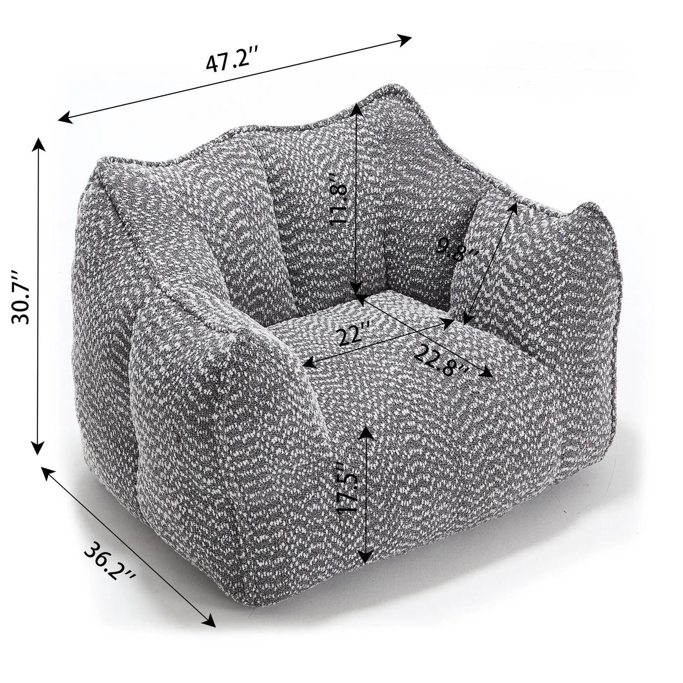 Comfortable Chenille Sofa Chairs With Highly Resilient Foam by HouseOfZazla