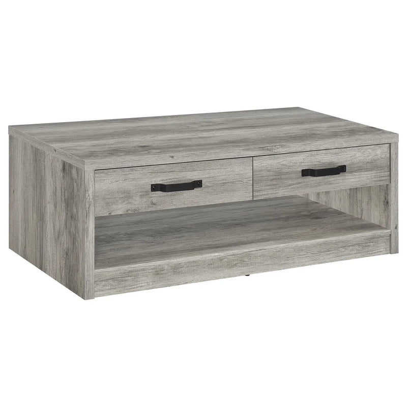 Nuberg - 2 Piece And End Table Set With Storage Drawers - Gray by HouseOfZazla