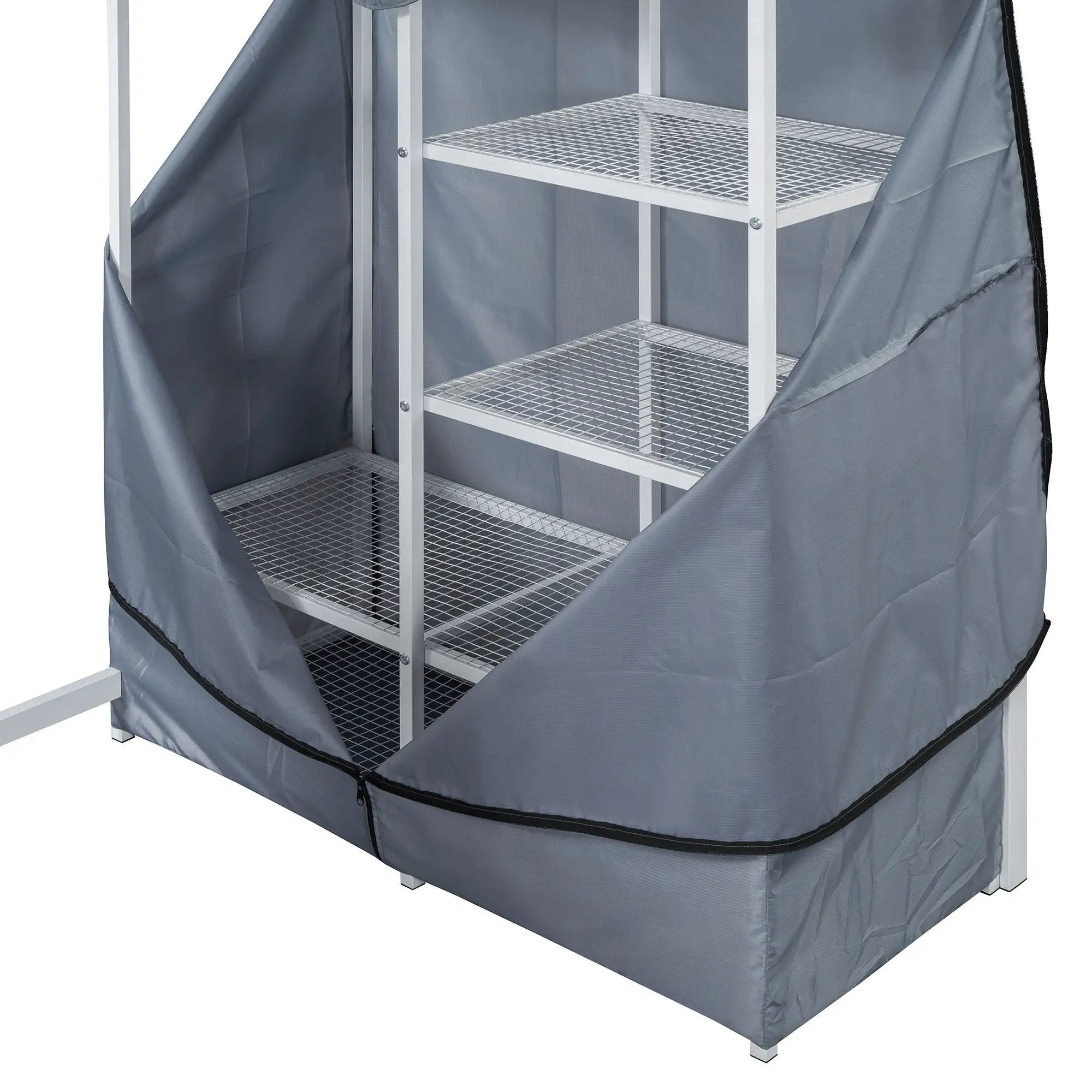 Loft Bed With Desk, Shelves, Power Outlet, LED Light And Wardrobe by HouseOfZazla