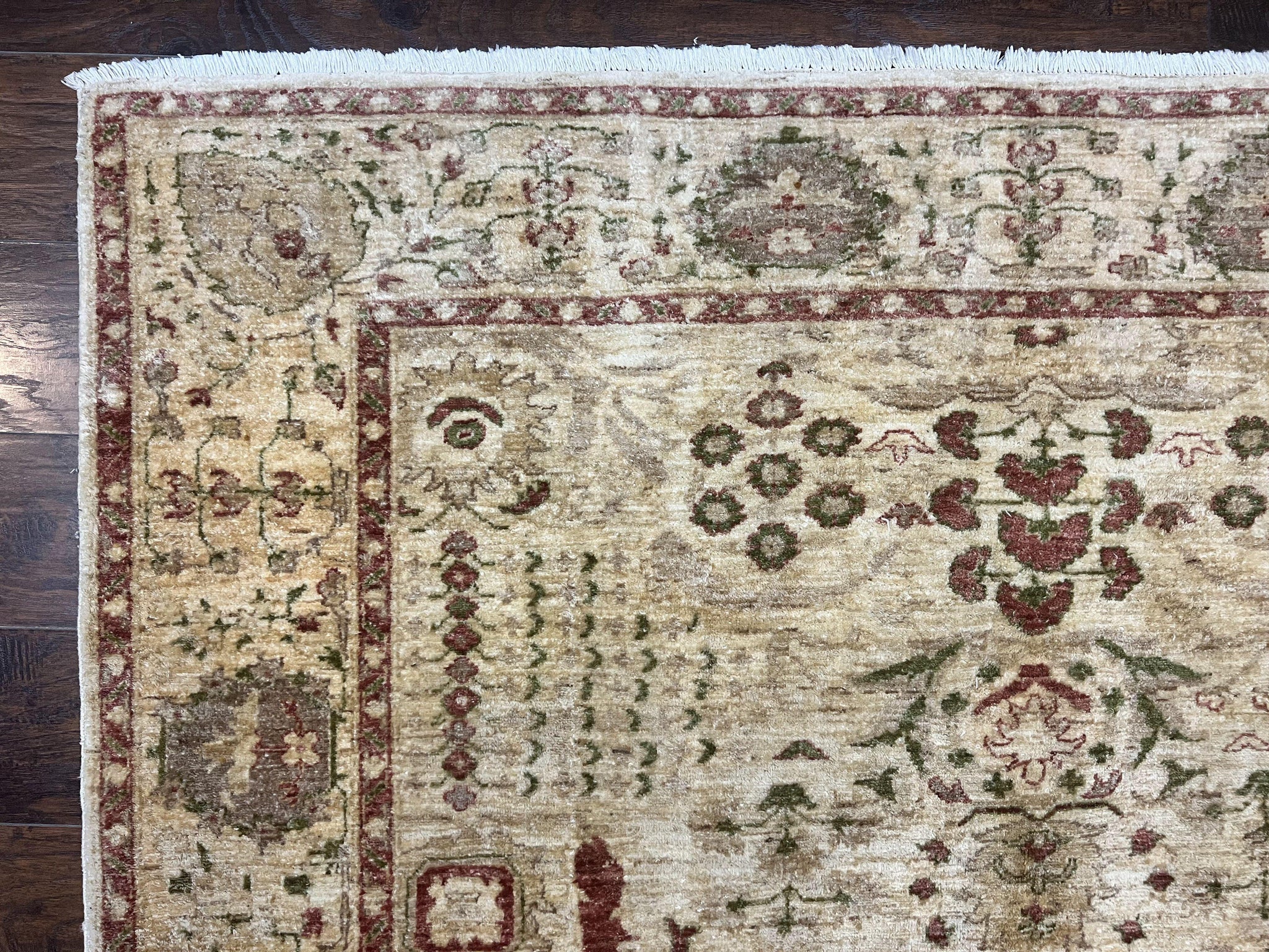 Pakistani Oushak Rug 6 x 9.6, Handmade Wool Peshawar Carpet, Farmhouse Rug by Jewel Rugs