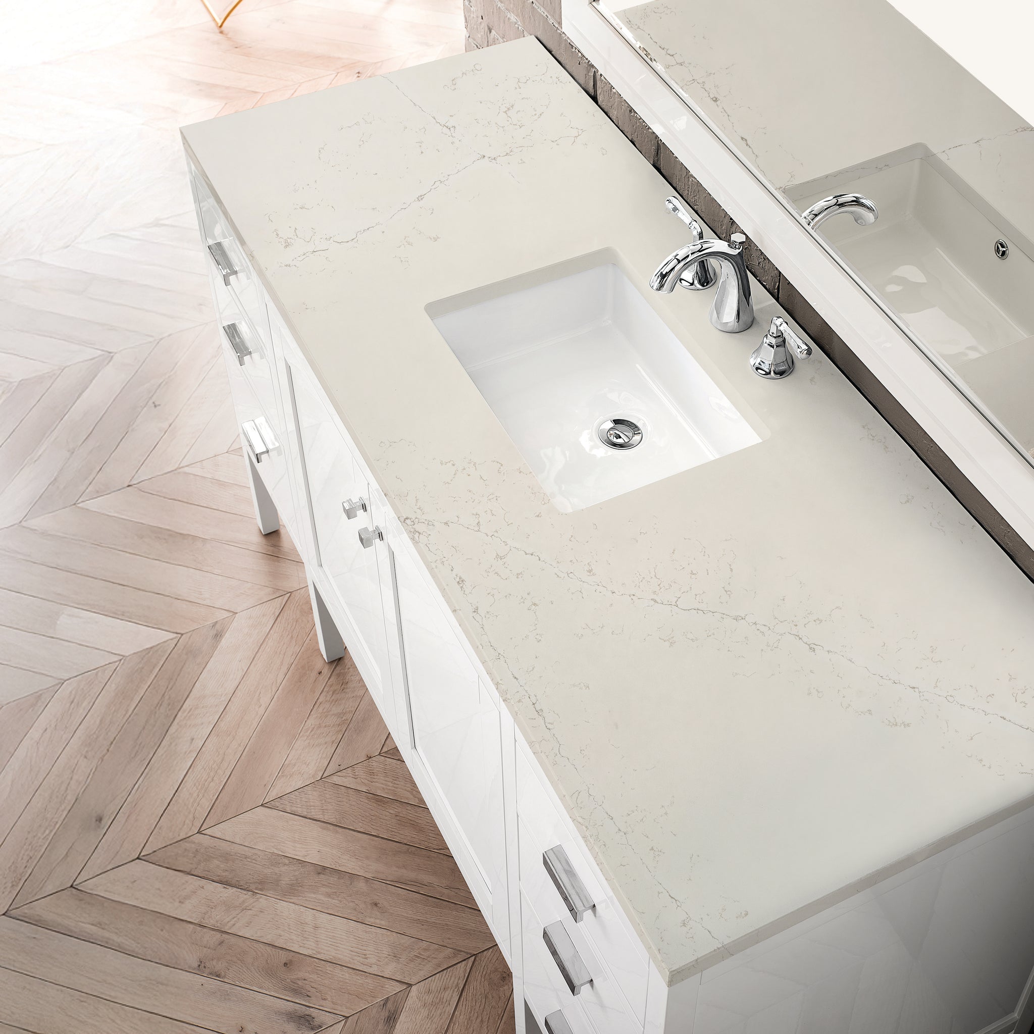 James Martin Addison 60" Single Bathroom Vanity, Glossy White, view 37