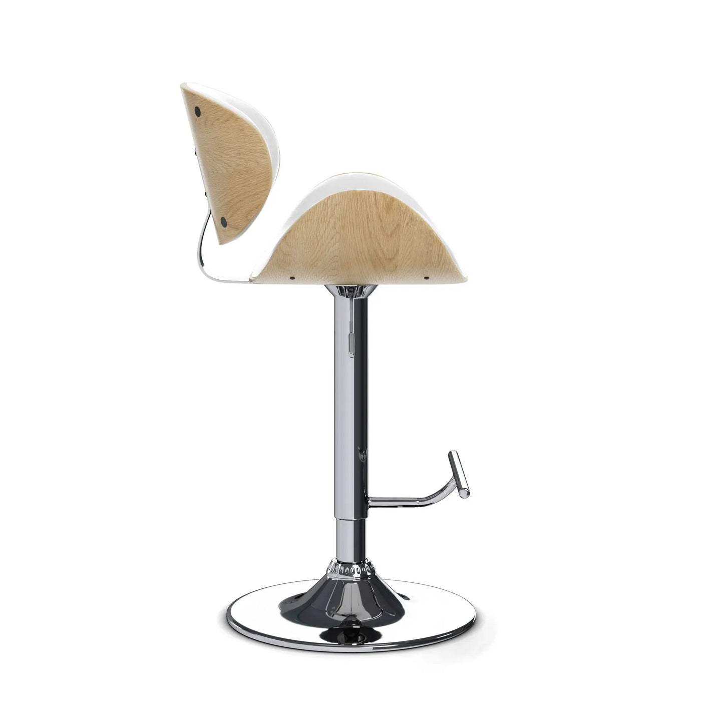 Marana - Handcrafted Bentwood Adjustable Swivel Bar Stool by HouseOfZazla