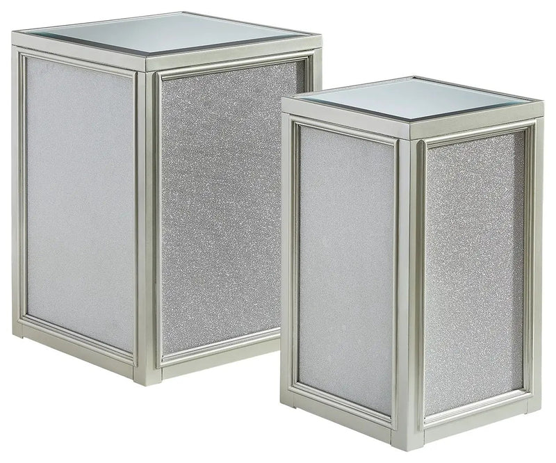 Traleena - Nesting End Tables (Set of 2) - Silver Finish by Unique Piece Furniture