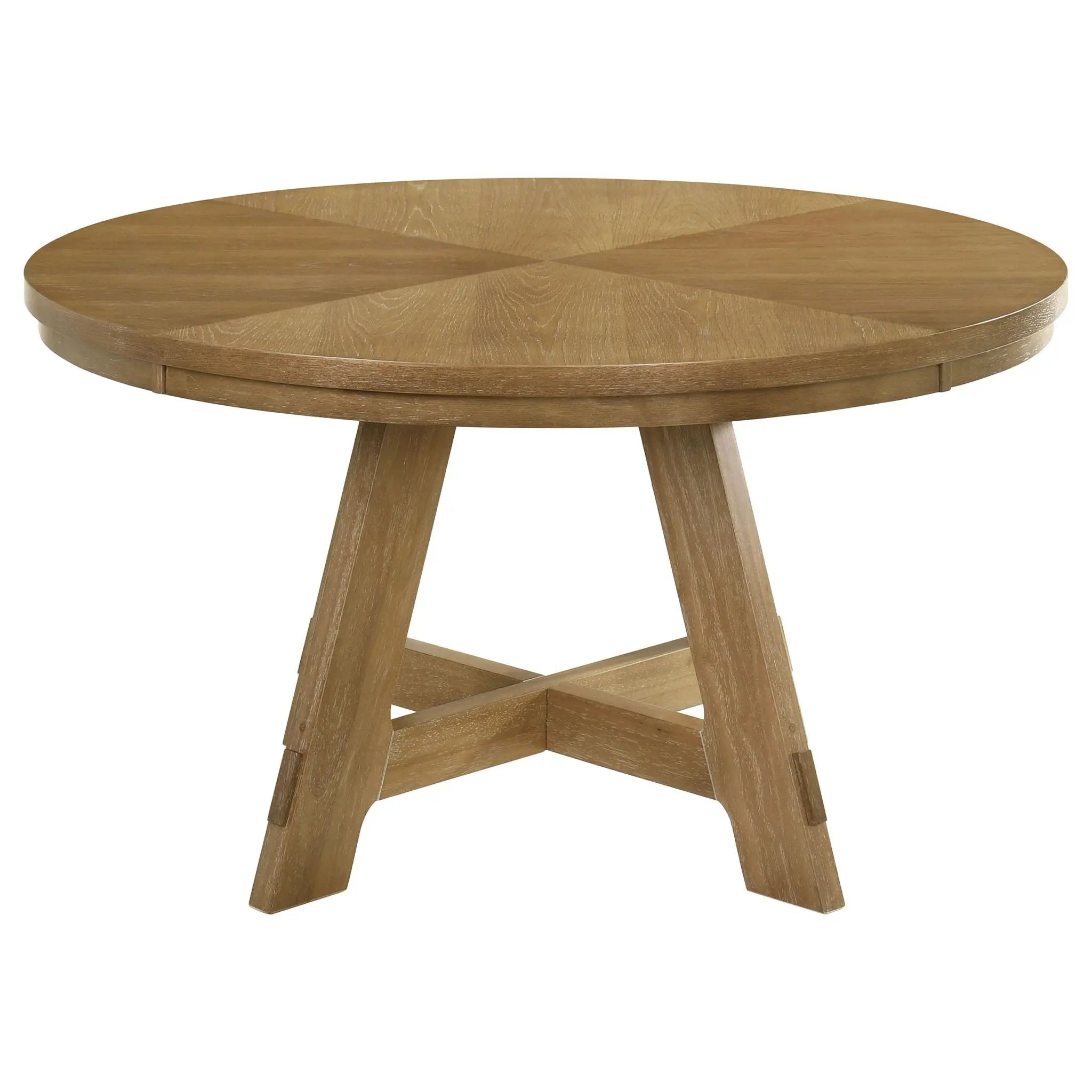Danvers Round 54-inch Wood Dining Table Brown Oak by Unique Piece Furniture