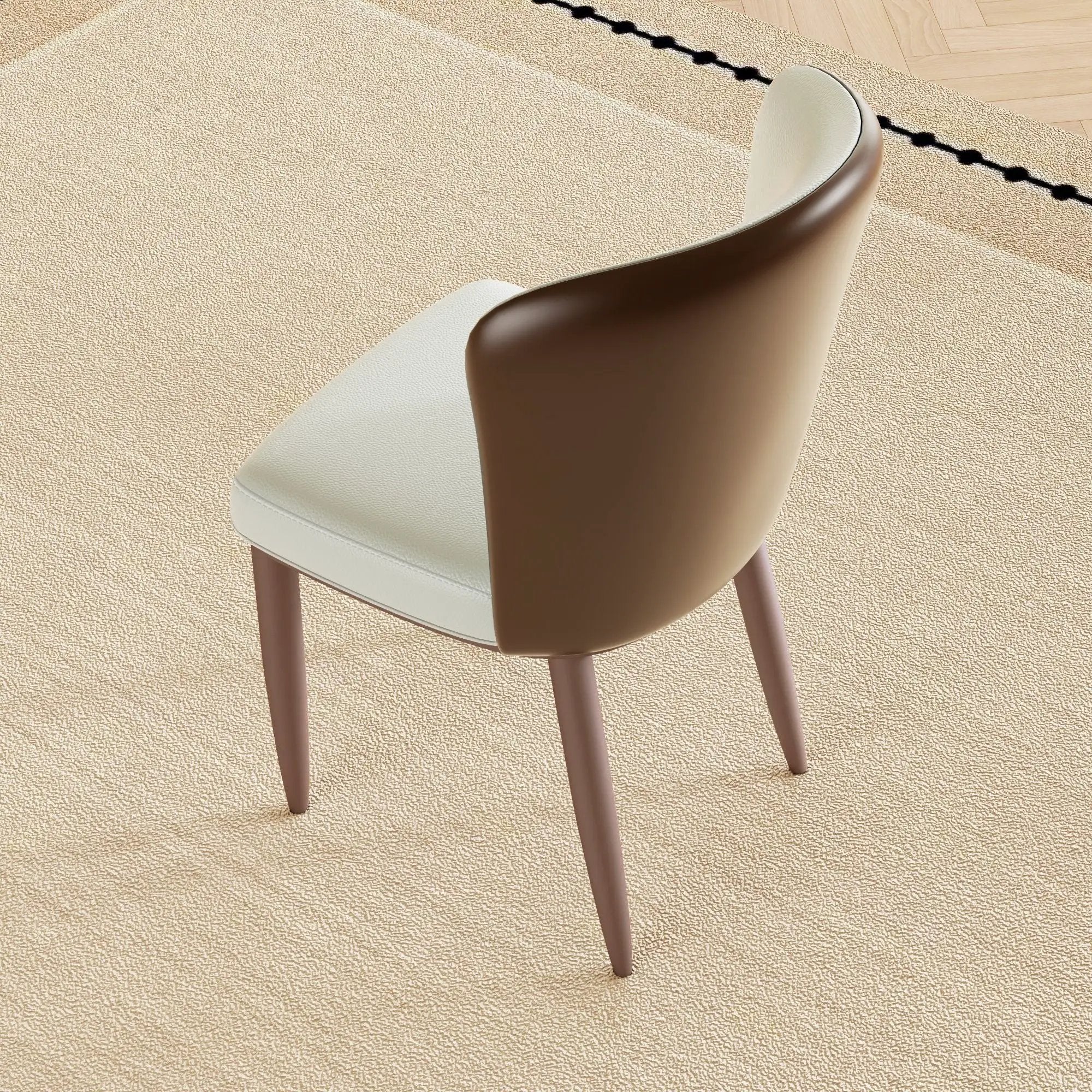 Dining Chair With Carbon Steel Legs, Comfortable Seating, (Set of 2) - White by HouseOfZazla