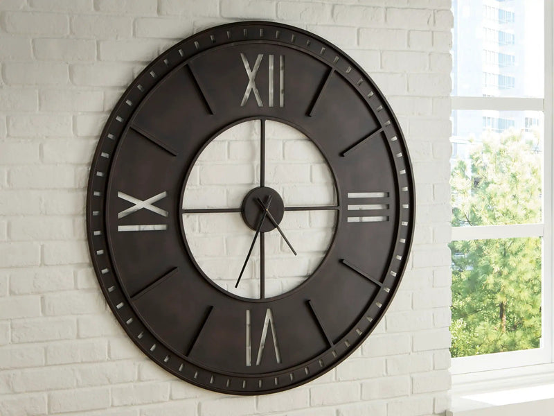Lytle - Wall Clock - Antique Brown by Unique Piece Furniture