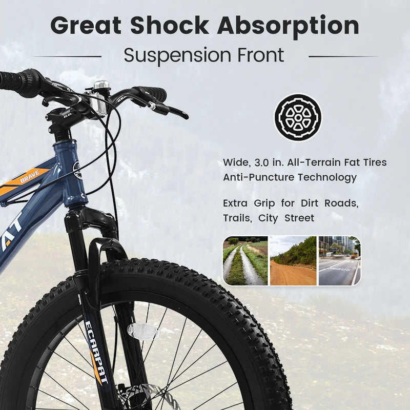 Elecony 24 Inch Fat Tire Mountain Bike by HouseOfZazla
