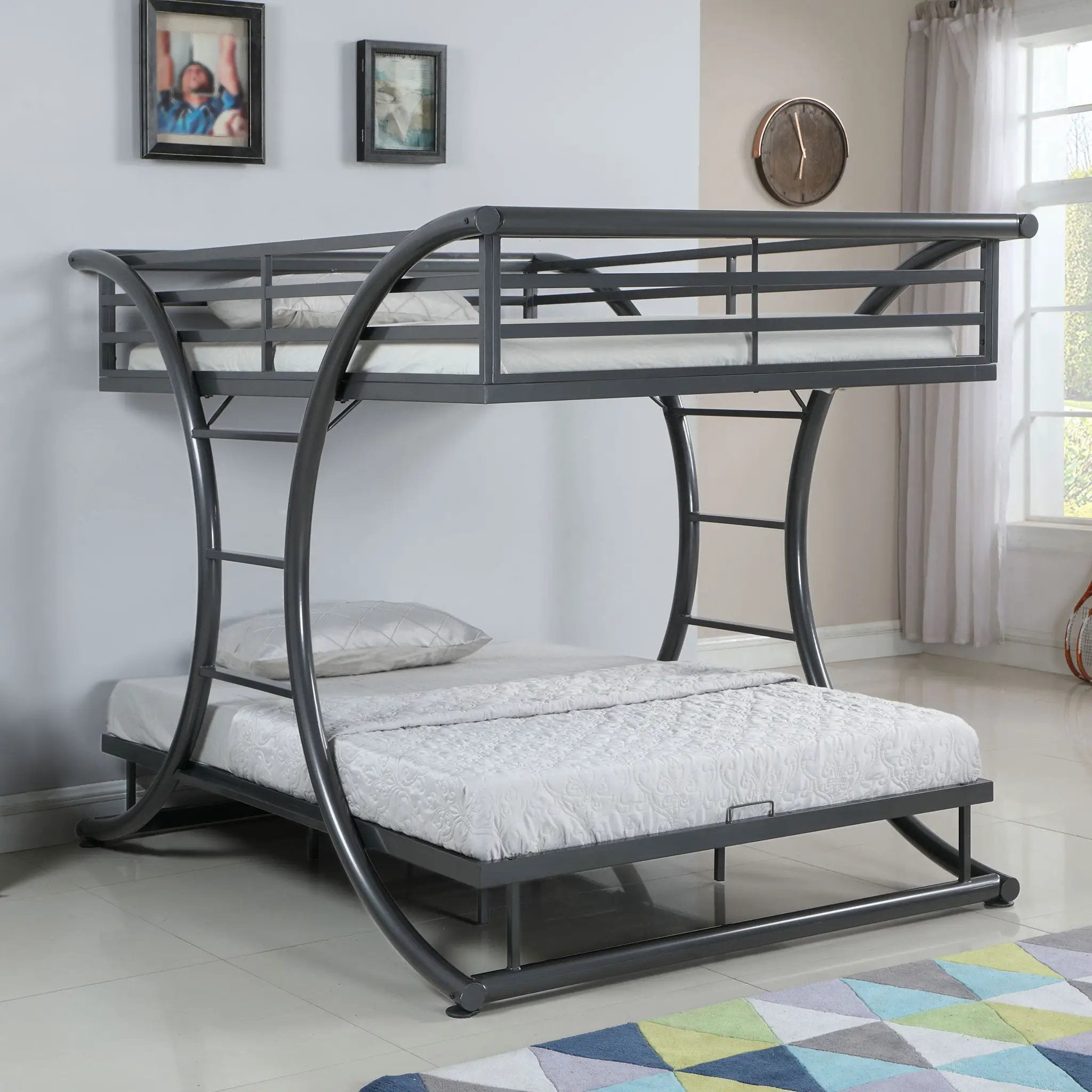 Weston - Bunk Bed Full Over Full - Gunmetal