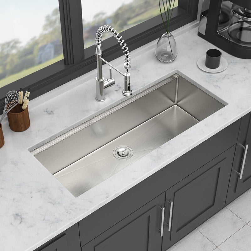 Undermount Workstation Kitchen Sink Stainless Steel Single Bowl by HouseOfZazla