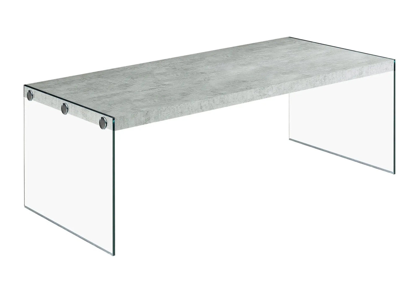 Coffee Table Rectangular For Living Room Clear Tempered Glass by Unique Piece Furniture