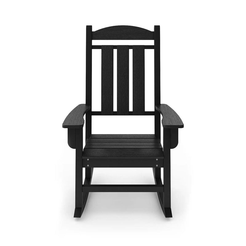 Traditional Porch Rocker Classic HDPE Poly Lumber For Porch, Patio, And Garden Comfort by HouseOfZazla