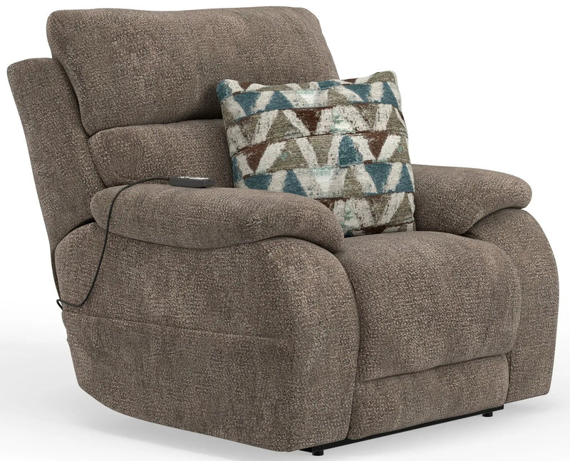 Joya - Power Lay Zero Gravity Recliner With Power Adjustable Headrest And CR3 Heat/Massage/Lumbar/ZG - Mushroom by Unique Piece Furniture