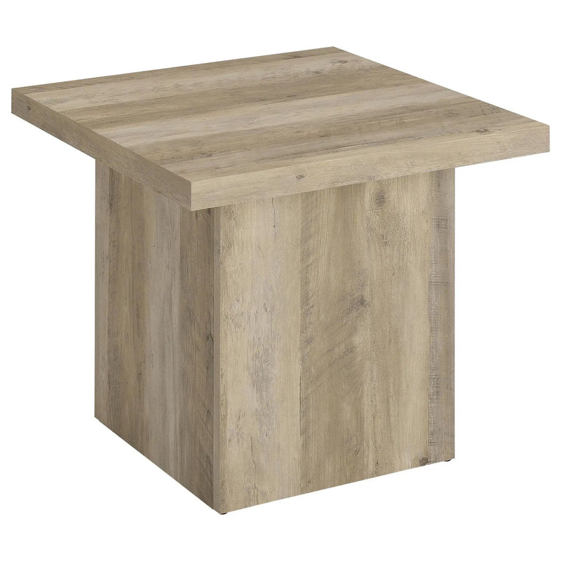 Devar 2-piece Square Coffee End Table Set Distressed Pine by Unique Piece Furniture