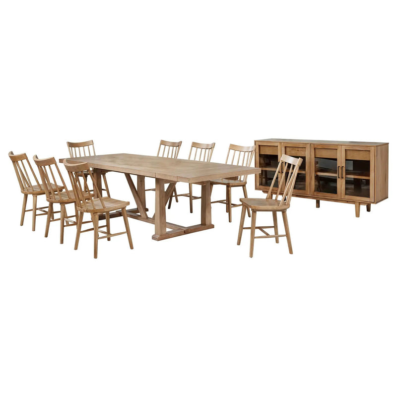Middleton 10-piece Extension Leaf Dining Set Natural Brown by Unique Piece Furniture