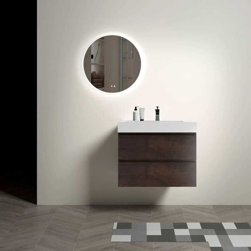 Alice - Bathroom Vanity Wall Mounted With Sink, Large Storage Floating Bathroom Vanity For Modern Bathroom, One-Piece Sink Basin Without Drain And Faucet by HouseOfZazla