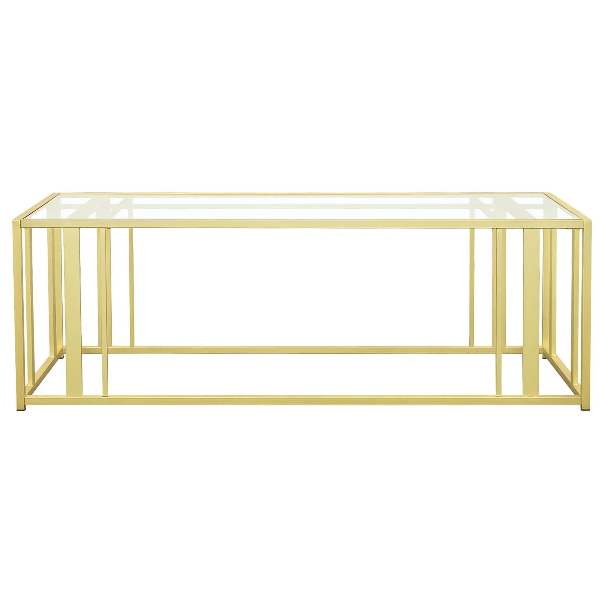Adri 3-piece Coffee and End Table Set Matte Brass by Unique Piece Furniture