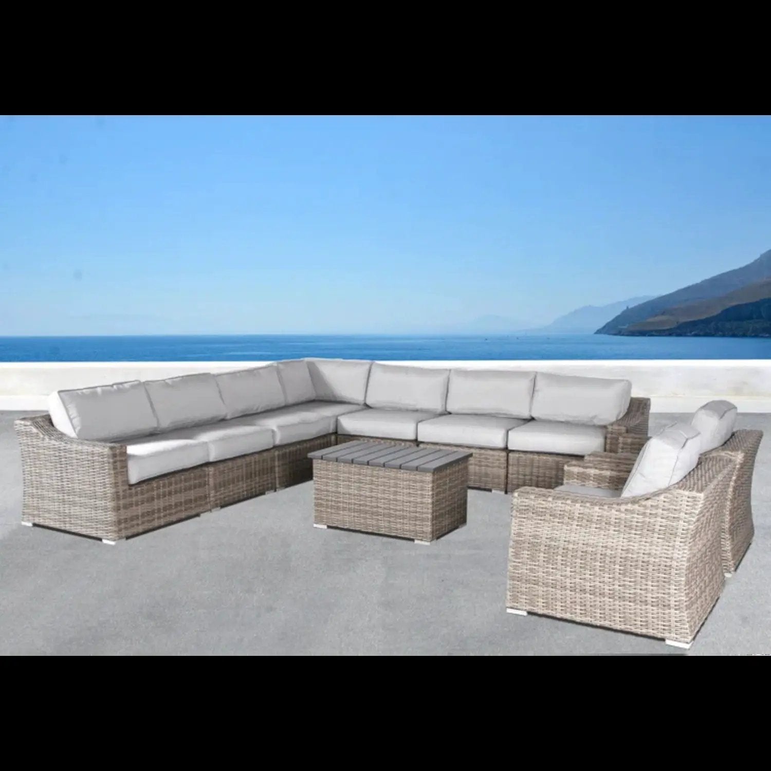 Stylish Sofa Seating Group With Cushions Perfect For Outdoor Gatherings by Unique Piece Furniture