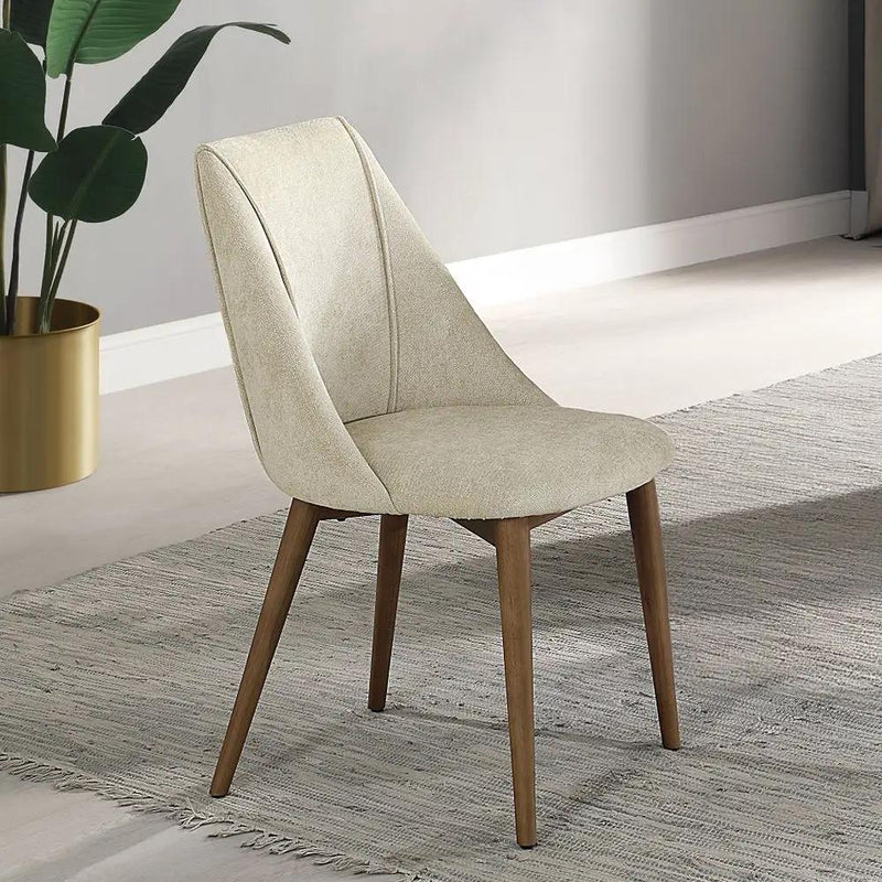 Willene - Side Chair (Set of 2) - Beige Fabric & Walnut by Unique Piece Furniture