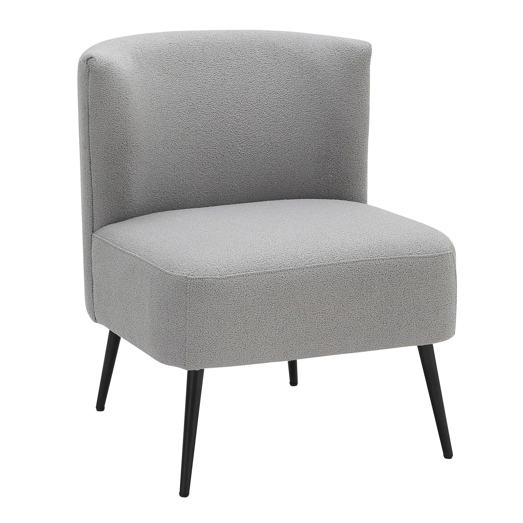 Fran - Contemporary Slipper Chair - Black / Light Gray by HouseOfZazla