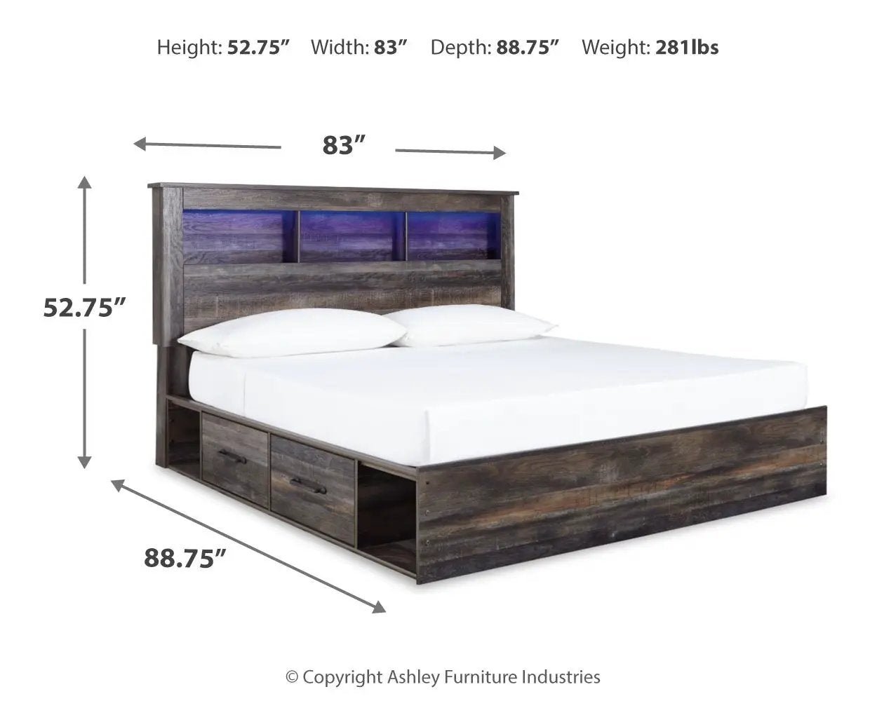 Drystan - Panel Bookcase Bed by Unique Piece Furniture