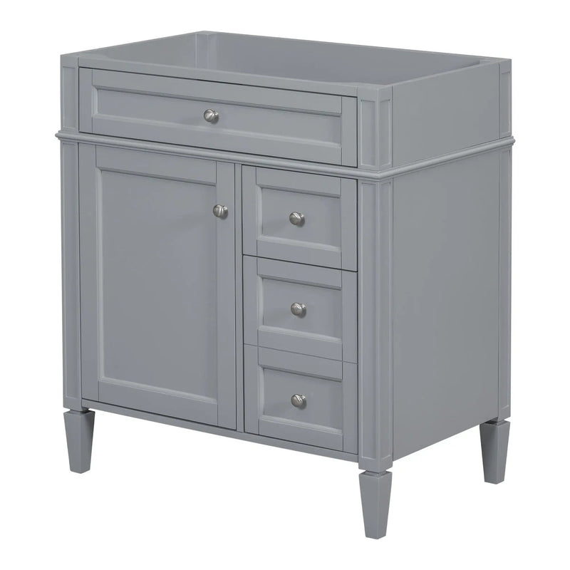 Bathroom Vanity With 2 Drawers And Tip-Out Drawer, Storage Cabinet by HouseOfZazla