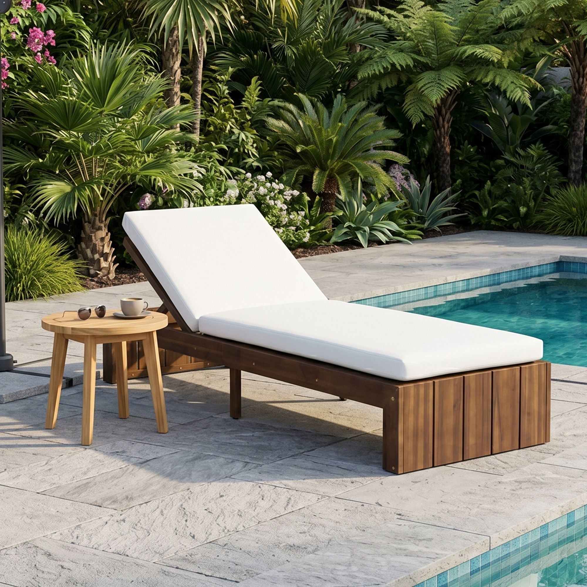 Adjustable Outdoor Chaise Lounge Patio Recliner With Removable Cushion by HouseOfZazla