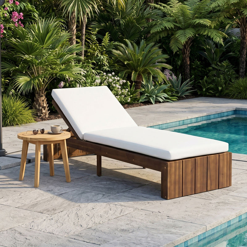 Adjustable Outdoor Chaise Lounge Patio Recliner With Removable Cushion by HouseOfZazla