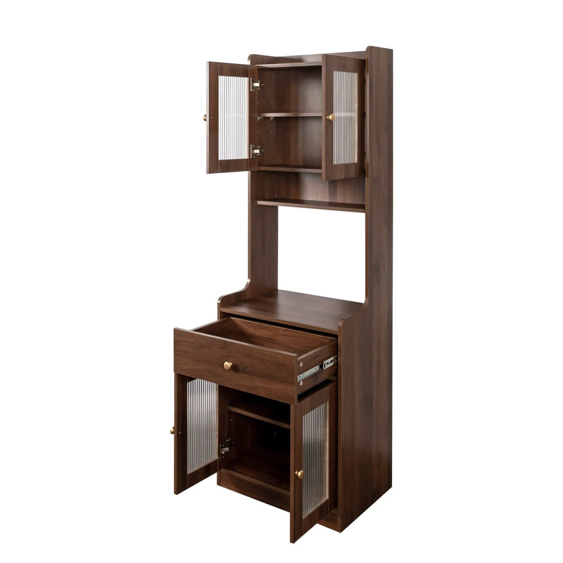 Kitchen Pantry Hutch Storage Cabinet Farmhouse Style by HouseOfZazla