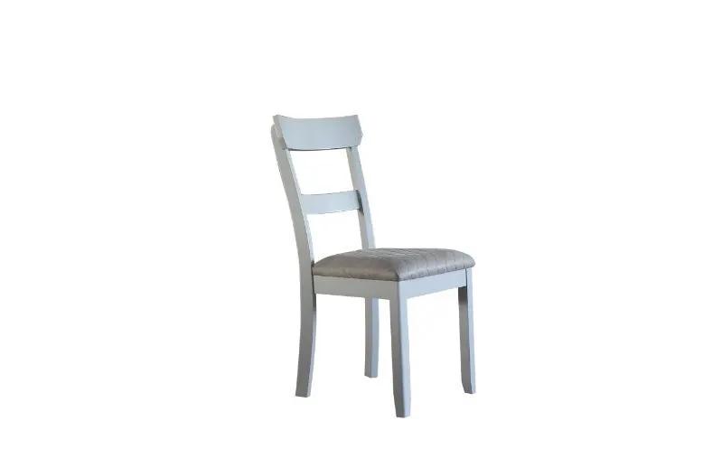 House Marchese - Side Chair (Set of 2) - Two Tone Gray Fabric & Pearl Gray by Unique Piece Furniture