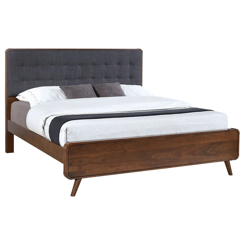 Robyn Wood Eastern King Platform Bed Dark Walnut by Unique Piece Furniture