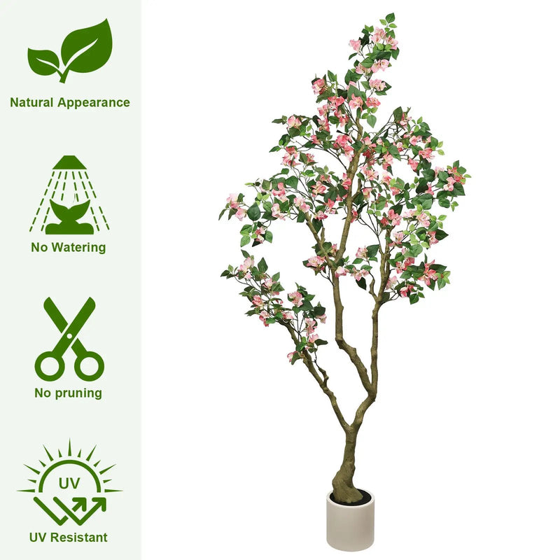 7FT Artificial Bougainvillea Tree with Realistic by HouseOfZazla